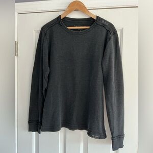 Vintage Calvin Klein Waffle Knit Long Sleeve Tee Shirt L